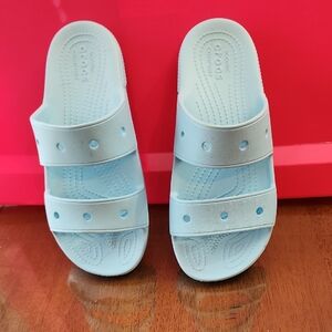 Stylish Light Blue Kids Slide Sandals